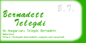 bernadett telegdi business card